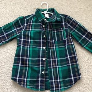 used Gymboree boys plaid long sleeve shirt